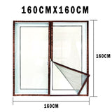 HULIANFU Insect Window Screen Zipper Opening and Closing Self-Adhesive Mosquito-Proof Net Indoor Fly Curtain Mesh Invisible Customizable