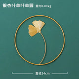 HULIANFU 2023 Nordic Metal Leaf Plant Wall Decor Wrought Iron Wall Hanging Non-perforated Wall Mural Living Room Bedroom Home Decoration Hot