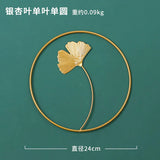 HULIANFU Nordic Metal Leaf Plant Wall Decor Wrought Iron Wall Hanging Non-perforated Wall Mural Living Room Bedroom Home Decoration Hot