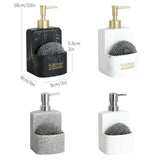 HULIANFU Kitchen accessories Sink Countertop Liquid Hand Soap Dispenser Pump Bottle Caddy with Storage Compartment Holds Stores Scrubbers