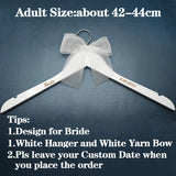 HULIANFU Personalized Wedding Hanger Custom Name Hanger Cloth Hanger Bride Dress Hanger Wedding Party Gift Bridal Shower Gift Groom Hange