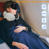 HULIANFU U Shaped Memory Foam Neck Pillows Soft Travel Pillow Massage Neck Pillow Sleeping Airplane Pillow Cervical Healthcare Bedding