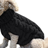 HULIANFU Warm Dog Cat Sweater Clothing Winter Turtleneck Knitted Pet Cat Puppy Clothes Costume For Small Dogs Cats Chihuahua Outfit Vest