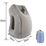 HULIANFU Upgraded Inflatable Air Cushion Travel Pillow Headrest Chin Support Cushions for Airplane Plane Car Office Rest Neck Nap Pillows