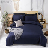 HULIANFU Pure Color Double Duvet Single Twin Comforter Bedding Set 2/3 Bed Cover Set King Queen Size Bed Box Duvets Linen Quilt Cover