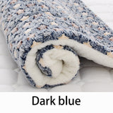 HULIANFU Pet Sleeping Mat Cat Bed Dog Bed Thickened Pet Soft Wool Mat Blanket Mmattress Household Portable Washable Warm Carpet
