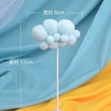 HULIANFU Rainbow Cake Topper Star Cloud Cupcake Decor Sofa Clay Cake Decor Baby Shower One 1st Happy Birthday Party Decor Kids Girl Boy