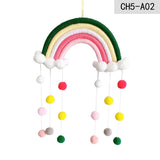 HULIANFU Nordic Cloud Rainbow Raindrop Wall Hangings Decoration For Kid Girls Bedroom Hanging Pendant Baby Bed Tent Hanging Toy Pendant