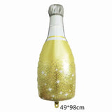 HULIANFU Wine Bottle Glass Balloon Aluminum Foil Balloons Birthday Celebration Decoration Wedding Anniversary Party Decorations Globos