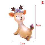 HULIANFU Sika Deer Baking Cake Topper Decoration Miniatures Fairy Garden Ornament Craft