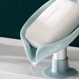 HULIANFU Leaf Shape Soap Box Drain Soap Holder Box Bathroom Accessories Toilet Laundry Soap Box Bathroom Supplies Tray Gadgets