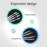 HULIANFU Toothpick 50 Pieces Double Superfine Tooth Stick Dental Brush Bamboo Stick Dental Oral Care Clean Teeth Food Residue toothpick