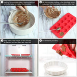 HULIANFU Silicone Ice Cube Trays, Reusable Chocolate Molds Candy Molds, Silicone Baking Mold for Cake Decoration Soap Crayons