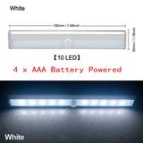HULIANFU LED Motion Sensor Closet Light 6 10 24 40 60 LEDs Under Cabinet Light Magnetic Night Lamp For Kitchen Stairs Wardrobe Cupboard