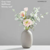 HULIANFU Modern Home Decor Glass Vase Minimalism Living Room Decoration Accessories Vase Decoration Household Flower Vases Gifts
