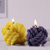 HULIANFU Scented Candle Mold DIY Wool shape Candle Silicone Casting Mold Handmade Candle Soap Making Wax Mold Handcraft Home Decoration