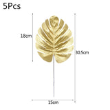 HULIANFU Tropical Palm Leaves Summer Monstera Artificial Silk Turtle Leaves For Home Hawaiian Luau Beach Wedding Party Decor Fake Plants