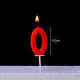 HULIANFU Number Candles Red Number 0-9 &amp; Question Mark Birthday Anniversary Smokeless Candles Cake Topper Decoration Party Supplies