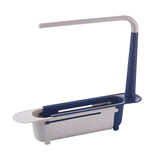 HULIANFU Telescopic Sink Shelf Kitchen Sinks Organizer Soap Sponge Holder Sink Drain Rack Storage Basket Kitchen Gadgets Accessories Tool