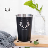 HULIANFU NorthernEurope Ins Industry Style 304 Stainless Steel Spray Paint Beer Cup Cold Water Drinks Cup Household Office Use Gargle Cup