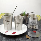 HULIANFU NorthernEurope Ins Industry Style 304 Stainless Steel Spray Paint Beer Cup Cold Water Drinks Cup Household Office Use Gargle Cup