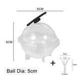 HULIANFU New 5CM Round Ball Ice Cube Mold DIY Ice Cream Maker Plastic Ice Mould Whiskey Ice Tray for Bar Tool Kitchen Gadget Accessories