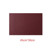 HULIANFU Rectangular Table Mat PU Leather Placemat  Waterproof Greaseproof  Pad Kitchen for Dining Anti-Scalding Insulation