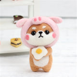 HULIANFU MIUSIE Doll Wool Felt Kit Needle Felting Kit Animal Pet Doll for Needle Material Bag Pack for Women and Beginner Non Finished