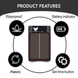 HULIANFU Smart Control Automatic Chicken Coop Door Light Sensor Smart Chick House Door Pets Dog Animal Cage for Door Pets Accessories