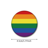 HULIANFU Pride Rainbow Flag Badge Round Icons Gay Pins Homosexual Love Metal Badges Decorative Brooch Pins Jewelry Accessories Gifts