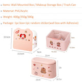 HULIANFU W&amp;G Toilet Organizer Adhesive Large Storage Box Sanitary Napkin Organizer for Cosmetics Decorative Box Bathroom Accessories