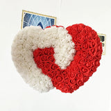 HULIANFU new product roses artificial flower wall wedding decoration rose flower Heart-shaped pendant