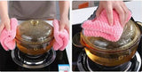 HULIANFU Super Absorbent Microfiber Kitchen Tableware Dish Cloth 25x25cm Household Cleaning Towel Kitchen Clean Rags Coral Velvet Towels
