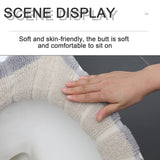 HULIANFU NEW Toilet Seat Mat Set Bathroom Universal Warm Soft Washable Closestool Mat Seat Case Winter Warmer Mat Pad Bidet Covers