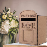 HULIANFU MDF Wedding Card Boxes for Decoration of Celebrations and Events Country Wedding Urn Treasury DIY Gift Card Box with Lock Keys