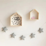 HULIANFU Nordic Style Stars Garland Children  Room Wall Decorations Nursery Star String Kids Room Tent Decor DIY Photography Props
