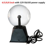HULIANFU Novelty Glass Magic Plasma Ball Light 3 4 5 6 inch Table Lights Sphere Nightlight Magic Plasma Night Lamp