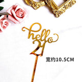 HULIANFU Wedding Cake Topper Acrylic Bride to be Cake Decorations Mariage Anniversary Birthday Party Baking Dessert Cake Top Flag Cupcake
