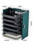 HULIANFU Kitchen Preparation Plate Organizer 6-Layer Cooking Dishes Tray Multi-Functional Wall Mount Racks Kitchen Organizer and Storage