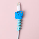 HULIANFU Kawaii Cartoon Animal Cord Winder Winding Line Data Cable Wire Storage Organizer Line Fixer Holder Headset Cord Protector 1PC