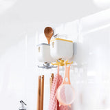 HULIANFU Kitchen Hook Multi-Purpose Hooks 360 Degrees Rotated Rotatable Rack For Organizer and Storage Spoon Hanger Accessories