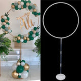 HULIANFU Wedding arch plastic round ring arch stand artificial flower balloons decor birthday party wedding decoration flower stand frame