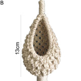 HULIANFU Northern Europe Hanging Basket Pineapple Shape Landscaping Cotton Macrame Flower Planter for Living Room Balcony Decorations