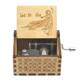 HULIANFU New Black Castle In The Sky Queen  Music Box Wooden Music Box Birthday Gift Antique Carved Wooden Handle