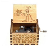 HULIANFU New Black Castle In The Sky Queen  Music Box Wooden Music Box Birthday Gift Antique Carved Wooden Handle