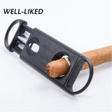 HULIANFU NEW Cigar Cutter Sharp Stainless Steel Cigar Guillotine Black Pocket V-Cut Cigar Accessories Scissors Drop Shipping