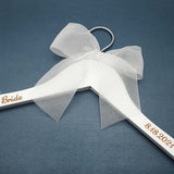 HULIANFU Personalized Wedding Hanger Custom Name Hanger Cloth Hanger Bride Dress Hanger Wedding Party Gift Bridal Shower Gift Groom Hange