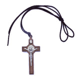 HULIANFU Retro Jesus Cross Necklace Wood Metal Pendant Jewelry Men Women Catholic Religious Christian Charm Gift High Quality