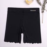 Hulianfu M~4xl Women's Safety Pants Thin Breathable Non-curling Boxer Shorts High Waist Short Pants Plus Size Four-corner Legging Shorts