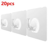 HULIANFU Multi-Purpose Hooks 5/10 Pairs Double-sided Adhesive Wall Hooks Waterproof Clothes Hats Towel Hooks Kitchen Bath Door Hooks
